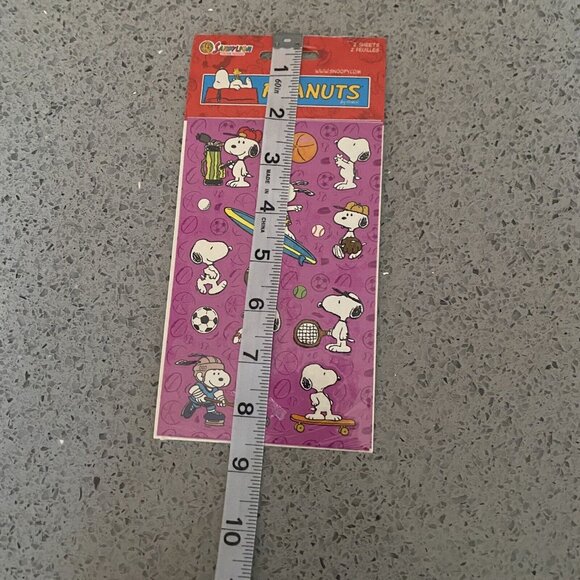 Vintage Sandylion Stickers Peanuts Snoopy New in Pack 2 Sheets Sports NOS SEALED - Picture 2 of 5